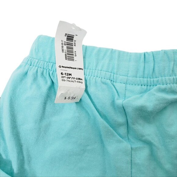 NEW Old Navy‎ Blue Aqua Pull On Shorts Infant Girl's Size 6-12 Months - Picture 3 of 7
